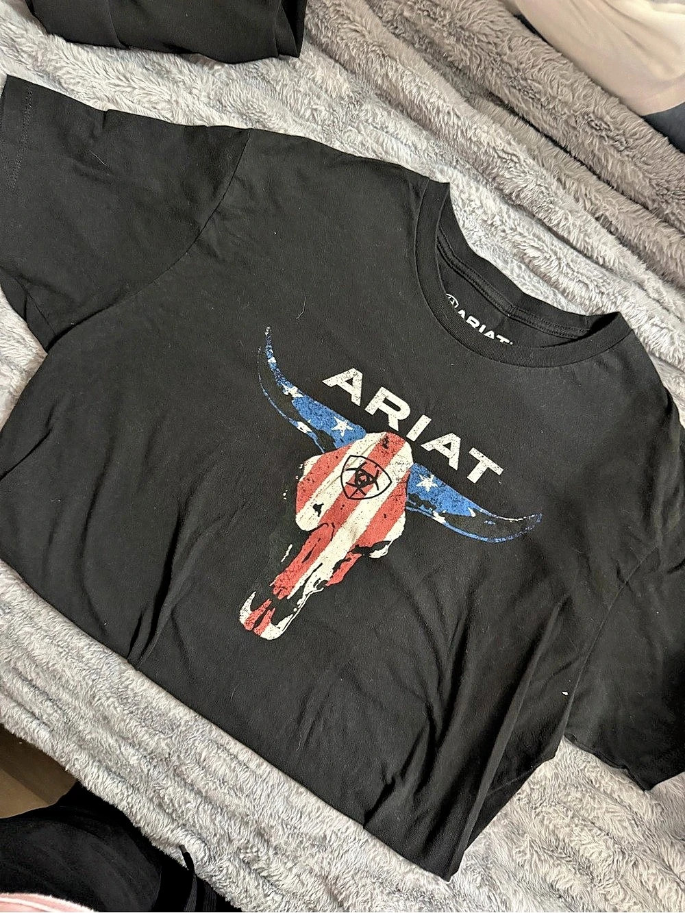 Ariat Graphic Short Sleeve Tee in Black & Blue Large